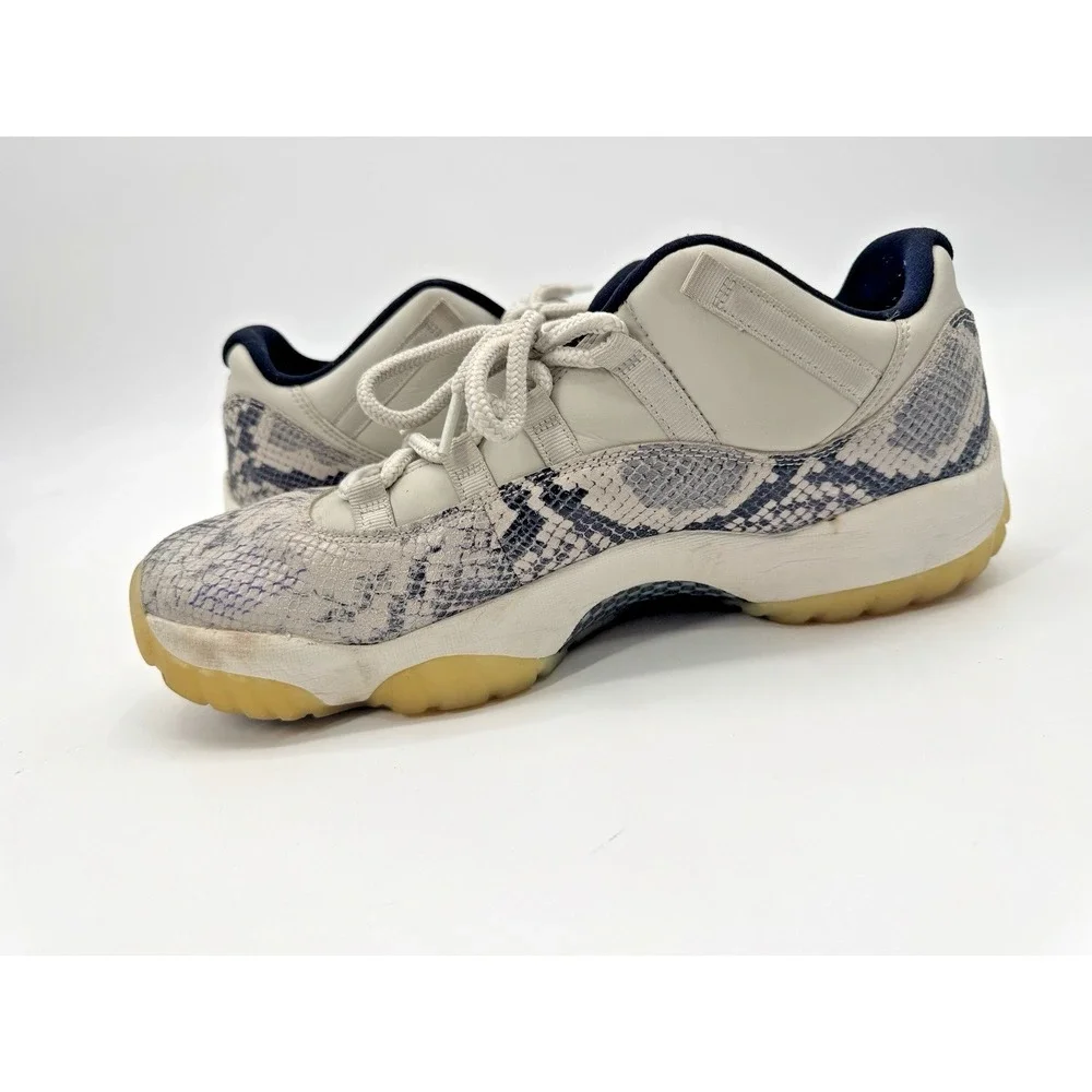 Air Jordan 11 Low Snakeskin Light Bone Retro Mens Size 12 Sneakers CD6846-002